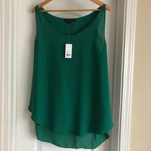 NWT Banana Republic green tank with back detail, L
